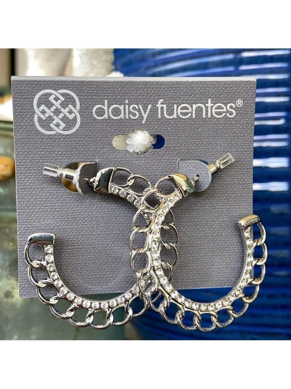 Silver Hoops Daisy Fuentes Fashion Earrings $16ea / 3 for $25